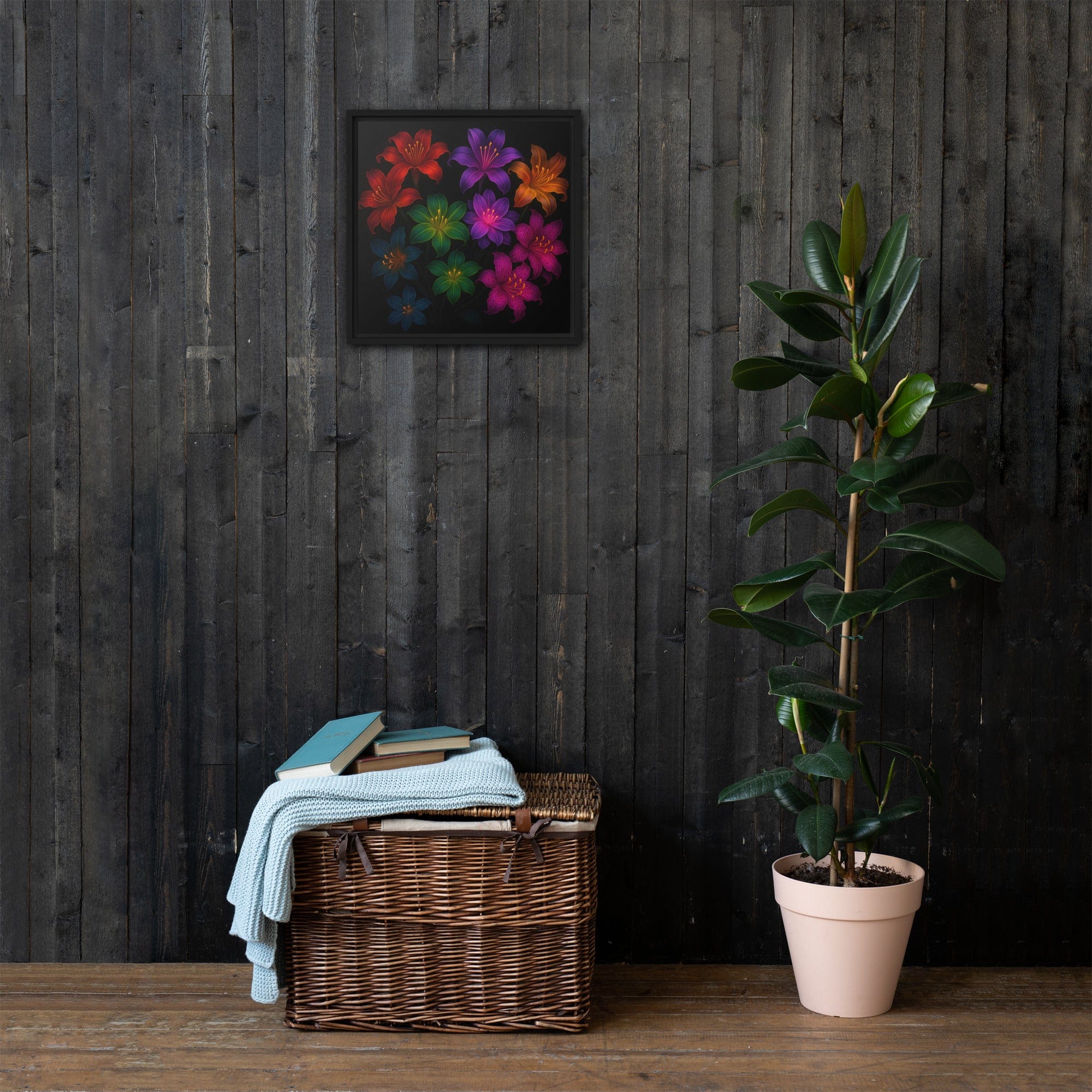 Toile encadrée 16″×16″ Laurent Hassid Studio