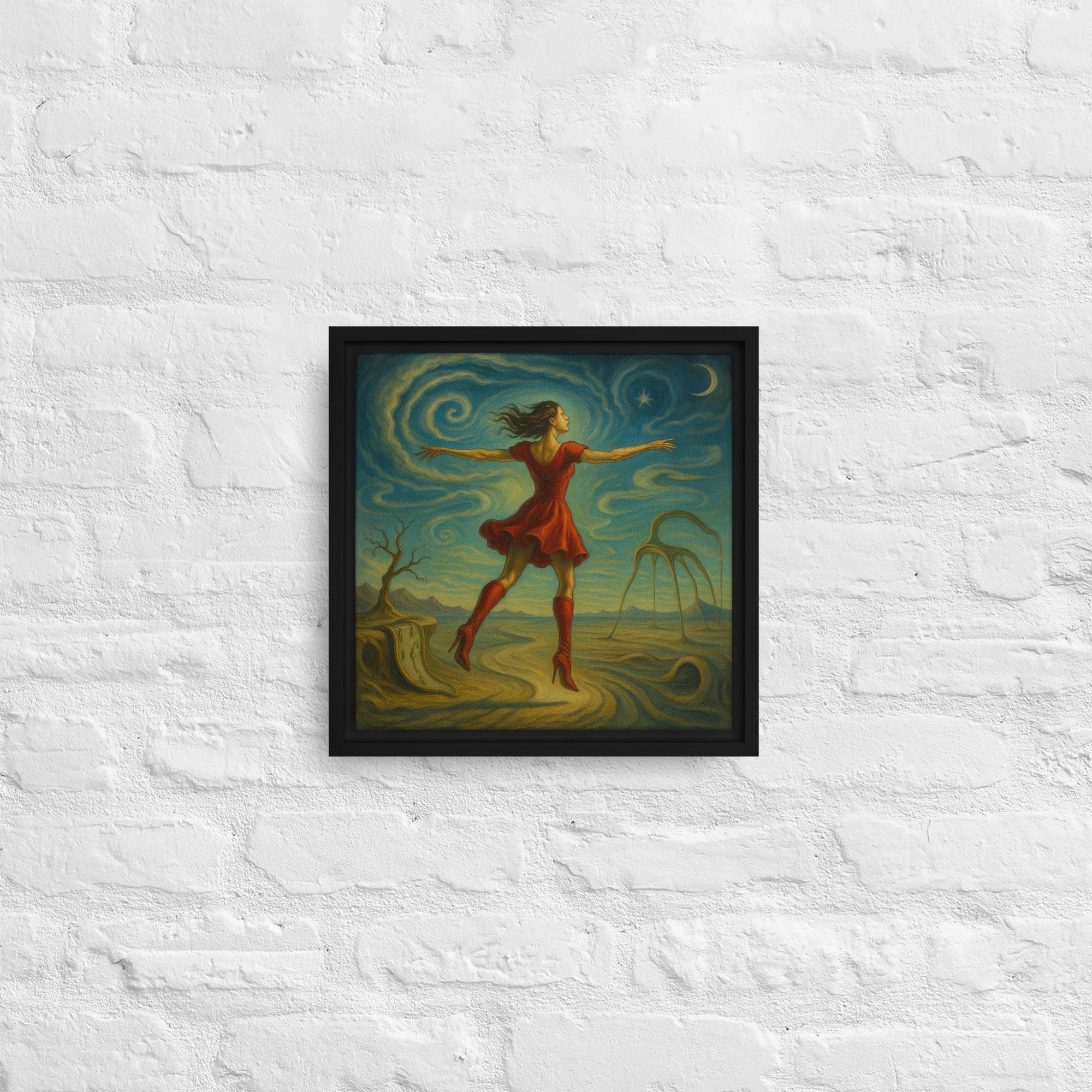 Toile encadrée - "Danse dans l’Inconscient" - Strange dreams 12″×12″ Laurent Hassid Studio