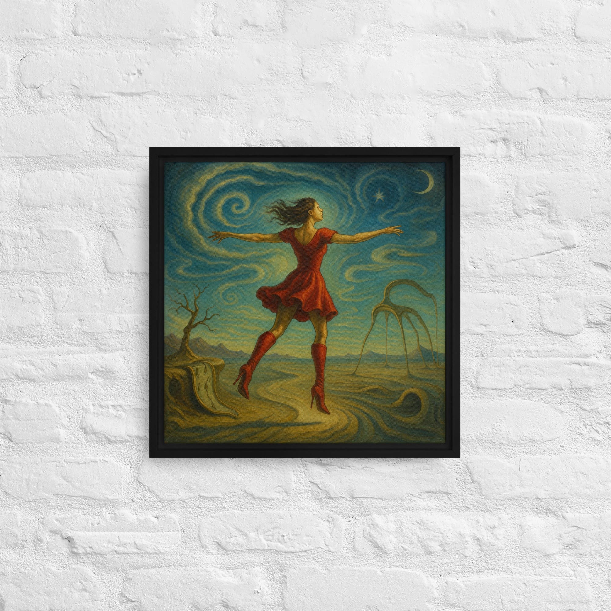 Toile encadrée - "Danse dans l’Inconscient" - Strange dreams 16″×16″ Laurent Hassid Studio