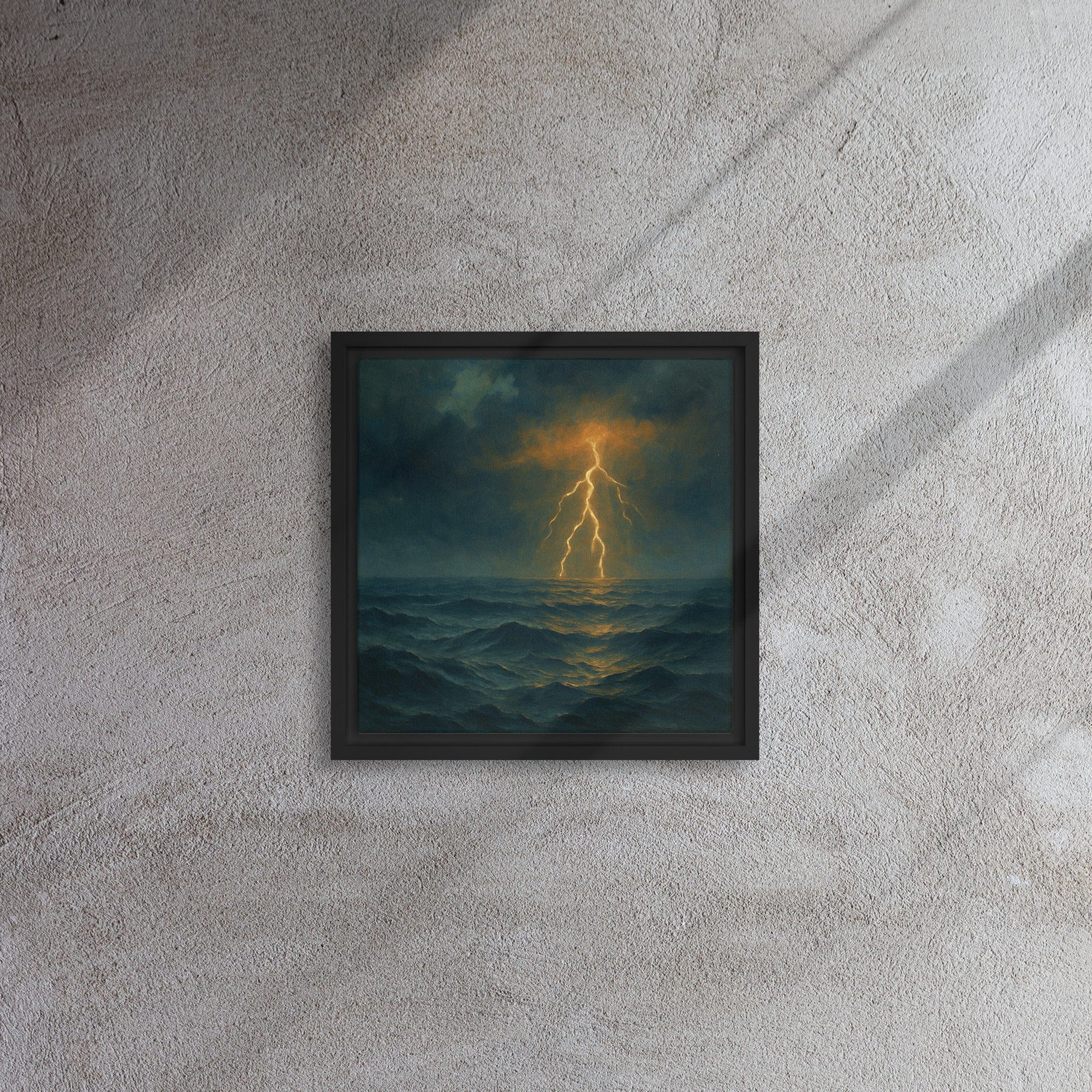 Toile encadrée - "L’Éclair des Abysses" - Mysterious oceans 12″×12″ Laurent Hassid Studio