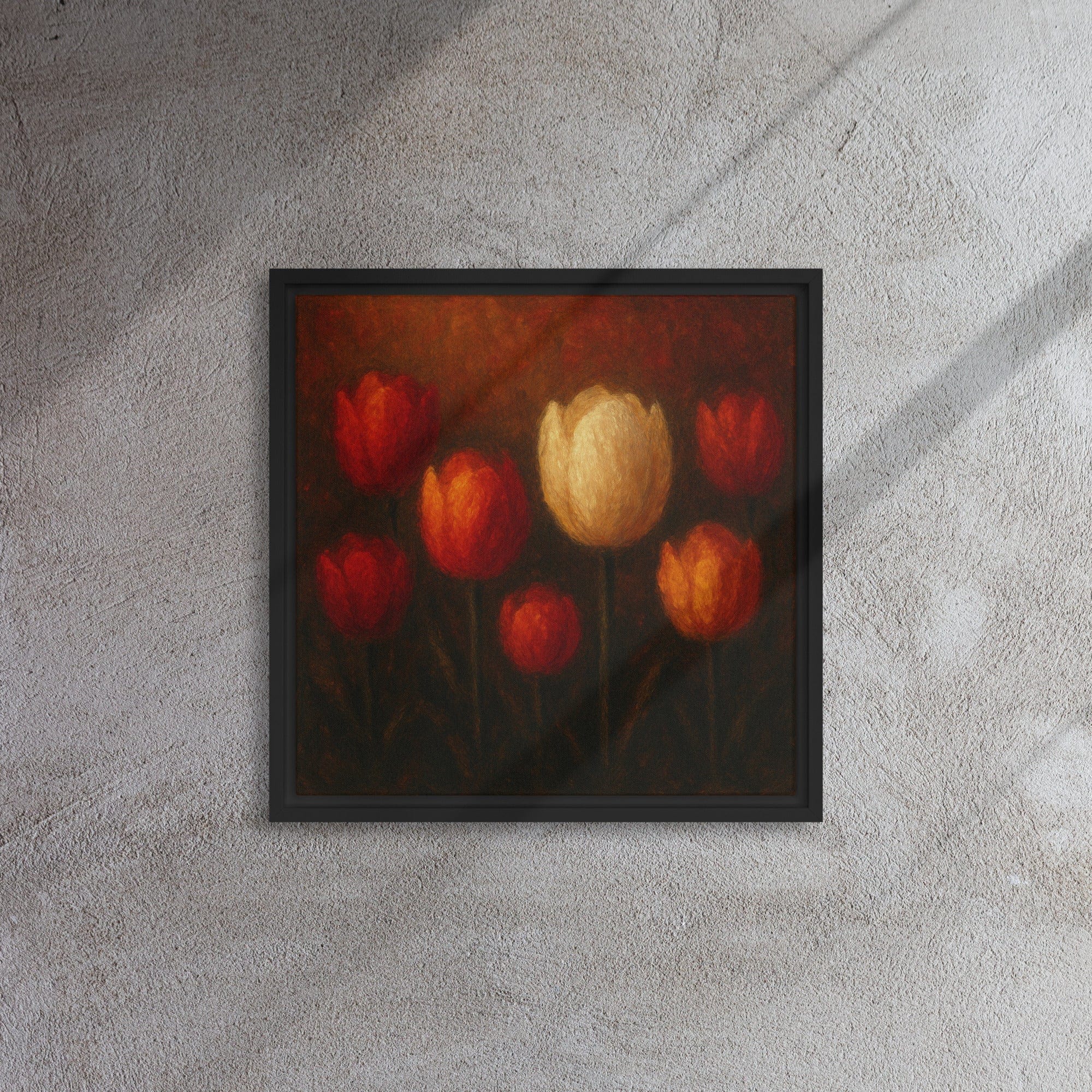 Toile encadrée - "L’Unique" - Just Flowers 16″×16″ Laurent Hassid Studio