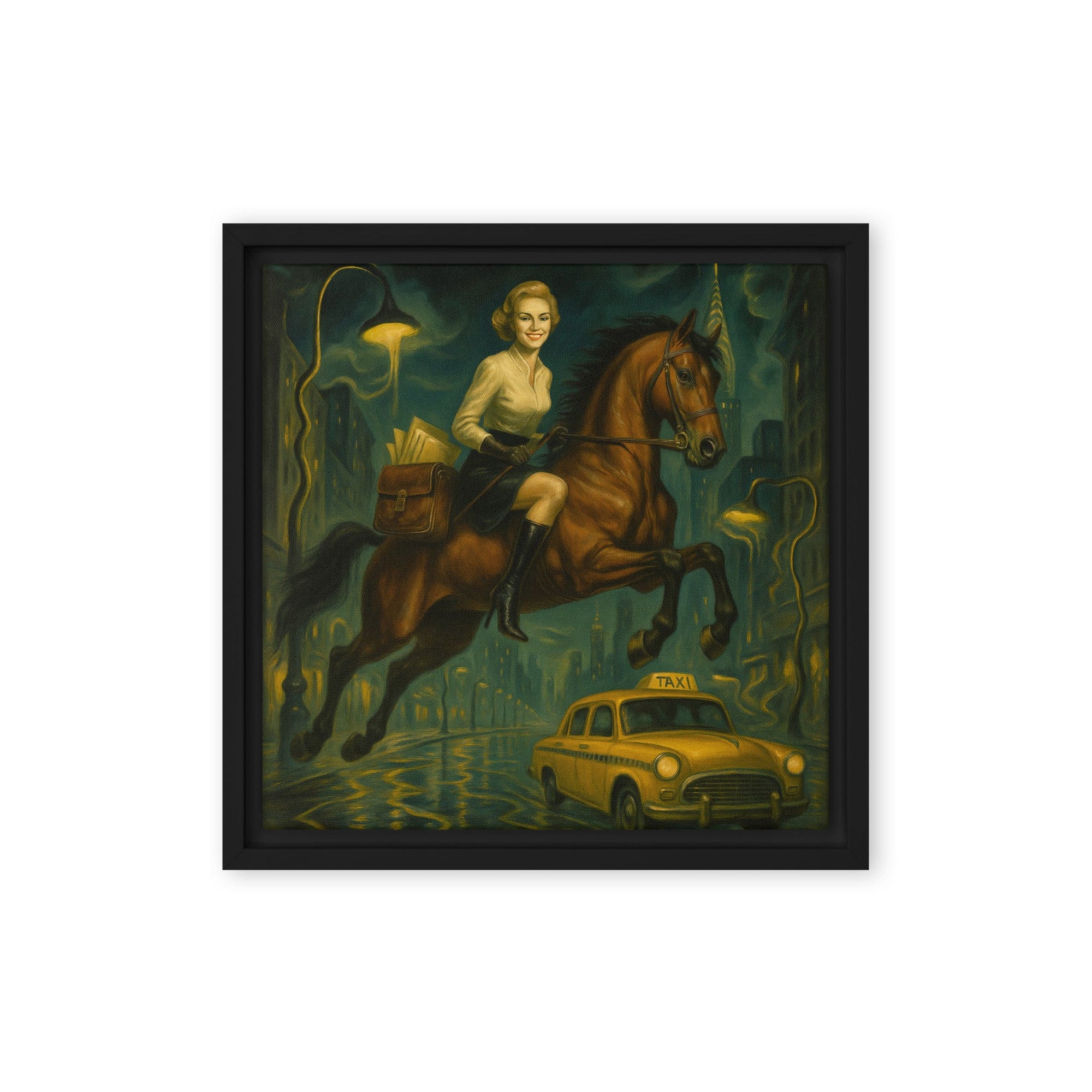 Toile encadrée - "Rush hour" - 50 millions d'amis 12″×12″ Laurent Hassid Studio