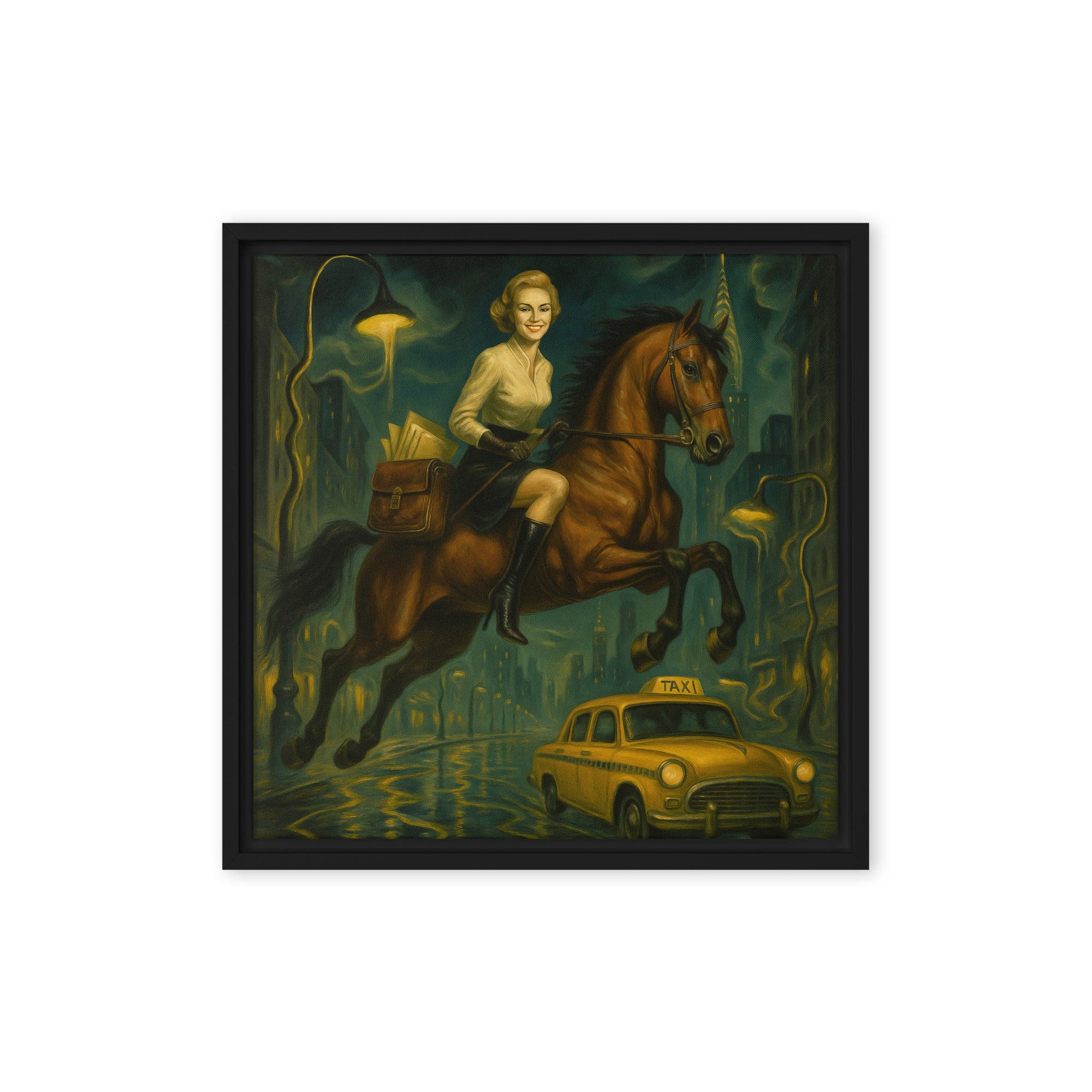 Toile encadrée - "Rush hour" - 50 millions d'amis 16″×16″ Laurent Hassid Studio
